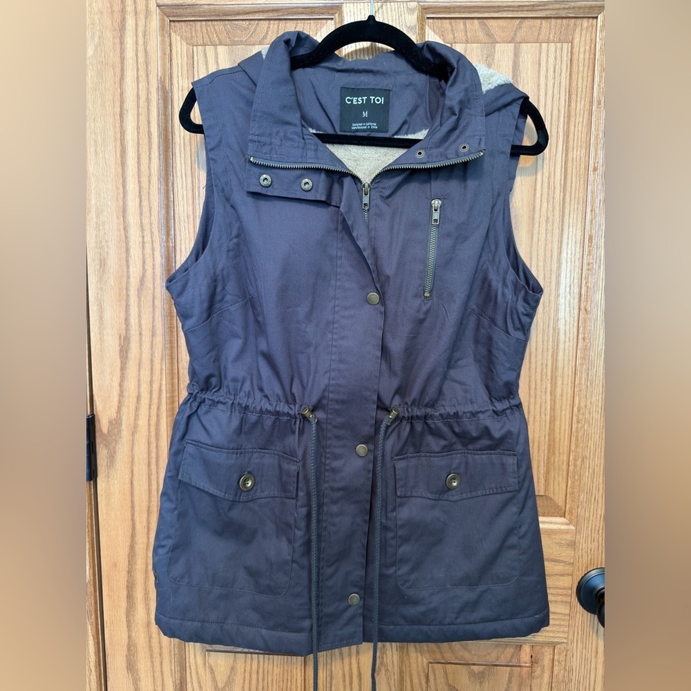 C’EST TOI Fur Lined Hooded Vest